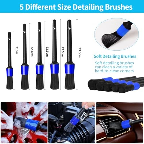 Houbobo 24-Piece Car Cleaning Kit with Drill Brushes-3
