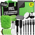 Drift Detailing 27-Piece Car Cleaning Kit with Detailing Brushes