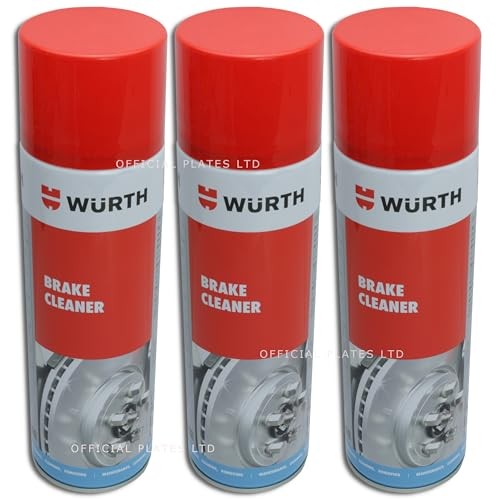 Official Plates Ltd 3 x Brake Cleaner 500ml Spray Aerosols