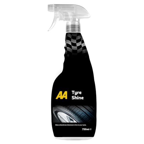 AA Car Essentials 4 x 750ml Car Cleaning Kit with Sponge, Microfibre Cloths, Wash Wax Shampoo, Alloy Wheel Cleaner, Tyre Shine and Glass Cleaner-4