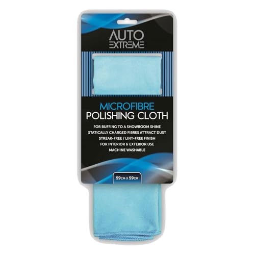 AlezyB Blue Microfibre Car Cleaning and Polishing Cloth