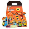 Armor All 7-Piece Car Cleaning Kit with Glass Cleaner, Wheel & Tyre Cleaner, Insect Remover, Car Wash & Wax, Jumbo Sponge, Microfibre Cloth and California Scents Air Freshener