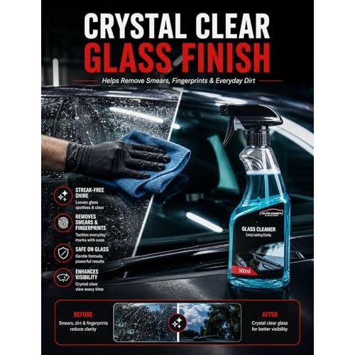 Auto Choice Interior Detailing Kit with Upholstery, Glass, Dashboard and Leather Cleaners, 6 Microfibre Towels and Storage Bag-3
