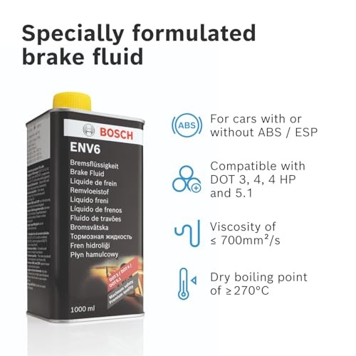 Bosch ENV6 Brake Fluid 1L, OE Quality, DOT 3/4/4 HP/LV/5.1 Compatible-3