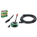 Bosch Pressure Washer Home and Car Cleaning Kit with Patio Cleaner, Wash Brush, 90° Nozzle and 6m Extension Hose
