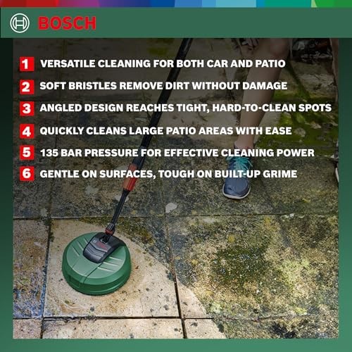 Bosch Home and Car Pressure Washer Cleaning Kit with AquaSurf 250, Wash Brush and 90° Nozzle-2