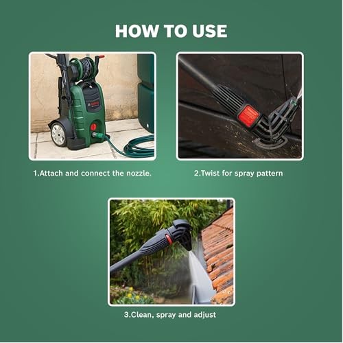 Bosch Home and Car Pressure Washer Cleaning Kit with AquaSurf 250, Wash Brush and 90° Nozzle-3