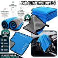 DoitEasy 15 Piece Car Cleaning and Detailing Kit with Drying Towel, Microfibre Towels, Wash Mitt, Alloy Wheel Brush and Interior Brushes