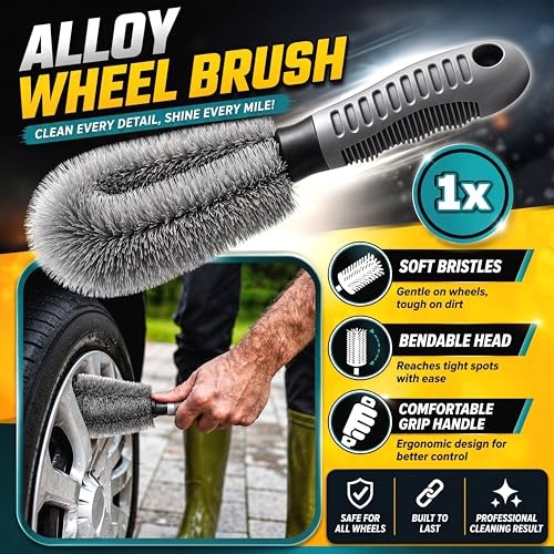DoitEasy 15 Piece Car Cleaning and Detailing Kit with Drying Towel, Microfibre Towels, Wash Mitt, Alloy Wheel Brush and Interior Brushes-6