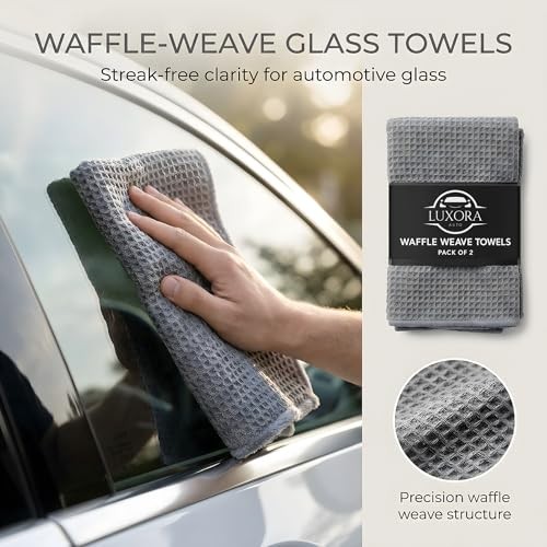 LUXORA AUTO Car Cleaning Kit with Microfibre Towels, Wash Mitts and 800GSM Drying Towel-5