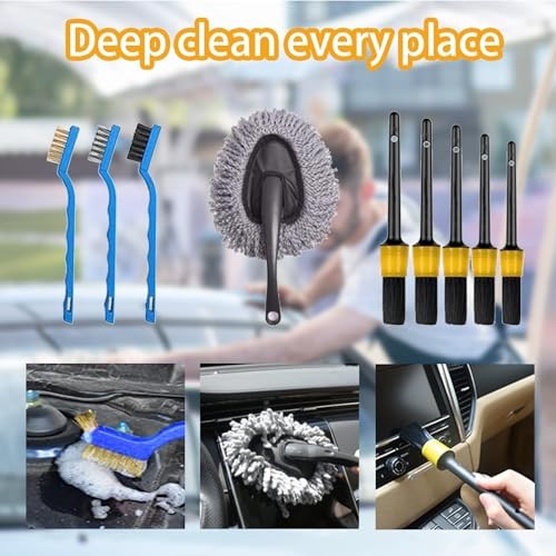 DYUEE 31-Piece Car Detailing Kit, Yellow-4