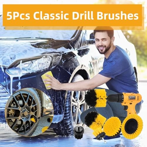 DYUEE 31-Piece Car Detailing Kit, Yellow-5