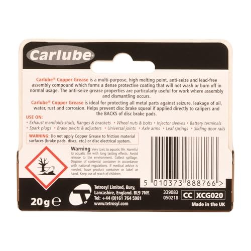 Carlube XCG020 Copper Anti-Seize Grease, 20g-2