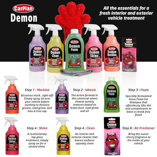 CarPlan Demon Wash Mitt Gift Pack Car Cleaning Kit-1