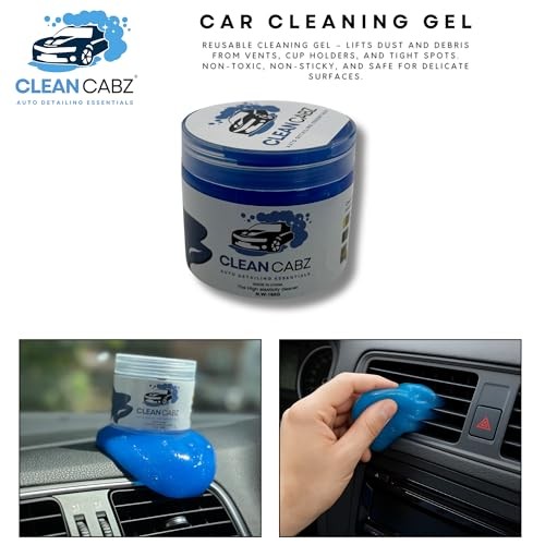 Clean Cabz 8-Piece Premium Car Cleaning Kit with Pet Hair Remover, Cleaning Putty and Brushes-2