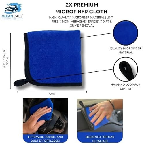 Clean Cabz 9-Piece Car Cleaning Kit with Waterproof Storage Bag-3