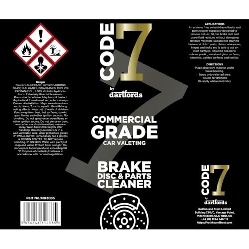 dartfords Code 7 Brake & Parts Cleaner 500ml Acetone-Free Spray-1
