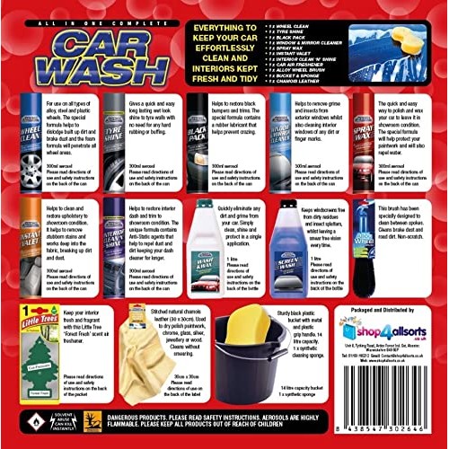 Shop4allsorts Complete Car Washing Kit with Screen Wash-2