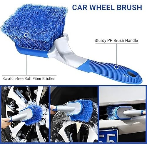 Cuxozy 13-Piece Car Cleaning Kit with 11L Collapsible Bucket-2