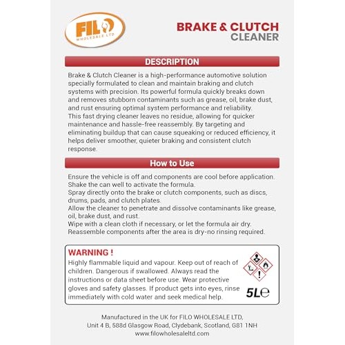 Filo Brake and Clutch Cleaner 5L with 1L Spray Bottle-6