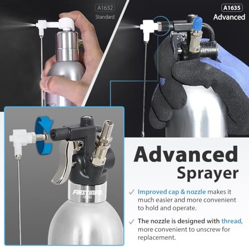 FIRSTINFO A1635 Refillable Brake Cleaner Spray Bottle, 650ml Aluminium Pressure Sprayer, Two-way Nozzle-1