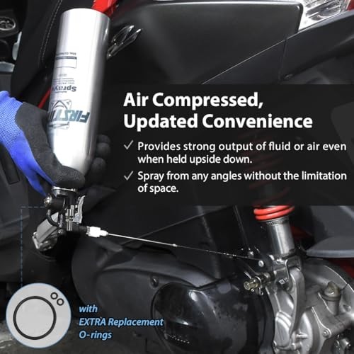 FIRSTINFO A1635 Refillable Brake Cleaner Spray Bottle, 650ml Aluminium Pressure Sprayer, Two-way Nozzle-4