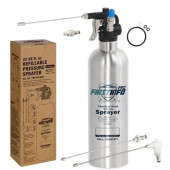 FIRSTINFO A1636K Refillable Brake Cleaner Spray Bottle, 650ml Stainless Steel Pressure Sprayer with 4 Nozzles