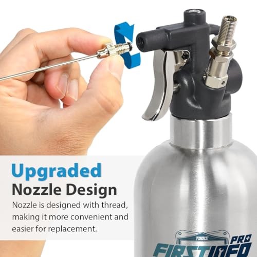 FIRSTINFO A1636K Refillable Brake Cleaner Spray Bottle, 650ml Stainless Steel Pressure Sprayer with 4 Nozzles-3