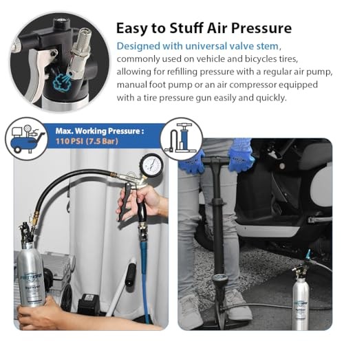 FIRSTINFO Refillable Brake Cleaner Spray Bottle, 650ml Aluminium Aerosol Sprayer with Mist Nozzle-5
