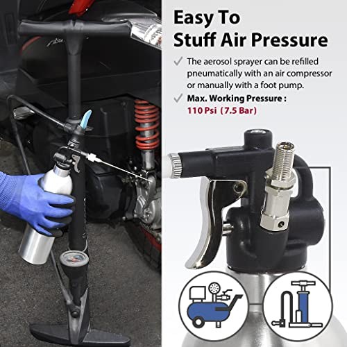 FIRSTINFO Refillable Brake Cleaner Spray Bottle, 650ml Stainless Steel with Two-way Nozzle-6
