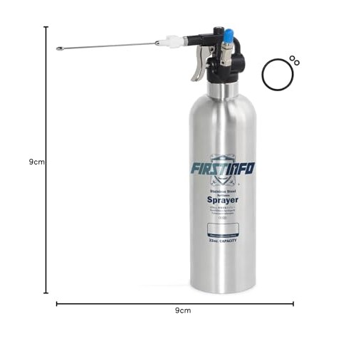 FIRSTINFO Refillable Brake Cleaner Spray Bottle, 650ml Stainless Steel with Two-way Nozzle-8