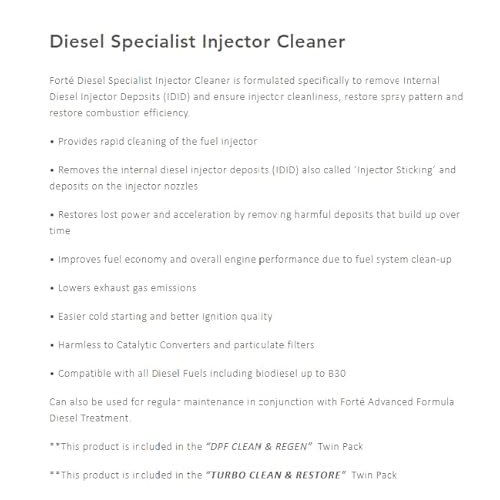 Forte Diesel Specialist Injector Cleaner 2 x 400ml-1