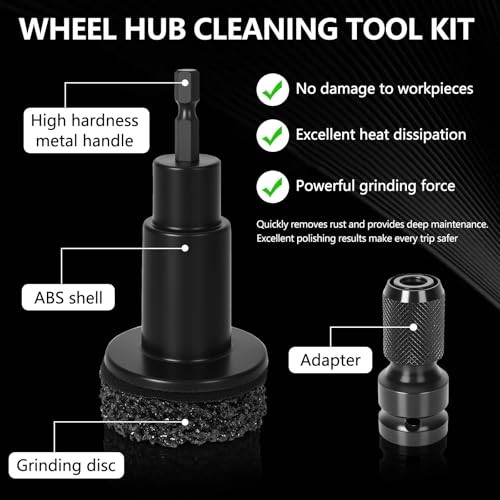 Hossom Wheel Hub Cleaning and Resurfacing Kit with 7 Pads-2