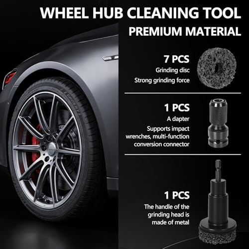 Hossom Wheel Hub Cleaning and Resurfacing Kit with 7 Pads-4