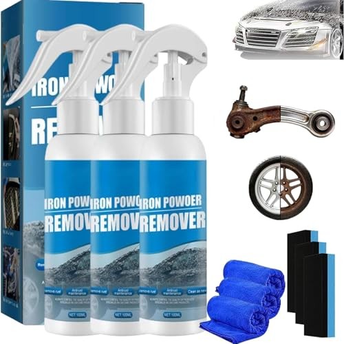 Generic Iron Powder Remover Spray, Multi-functional Rust Removal Spray, 3 PCS