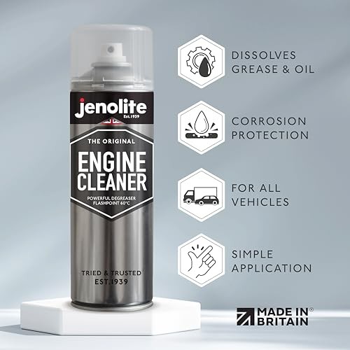 JENOLITE Engine Cleaner Aerosol, 2 x 500ml Degreaser Spray-4