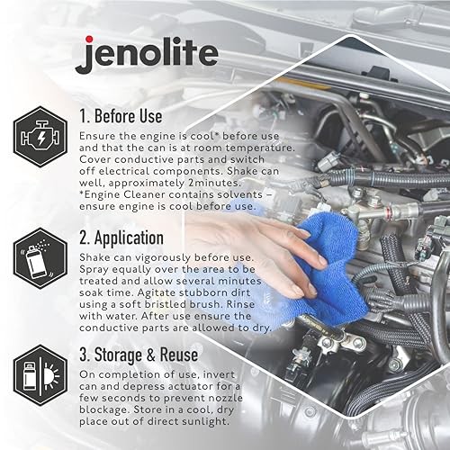 JENOLITE Engine Cleaner Aerosol 500ml Degreaser Spray-5