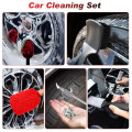 Kazaigou 6-Piece Car Wheel Cleaning Brush Kit with Microfiber Wheel Woolies, Wash Mitt and Stone Remover Hook