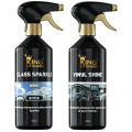King of Sheen Interior Car Cleaning Kit with Vinyl Shine 500ml, Glass Sparkle 500ml and Professional Glass Microfibre Cloth