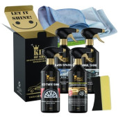 King of Sheen Waterless 8 Piece Car Cleaning Kit