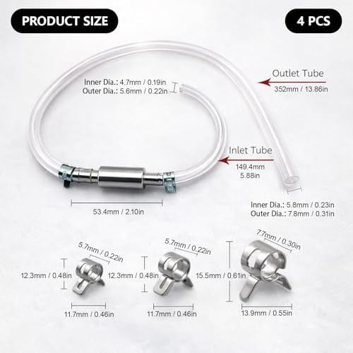 KxrTpx 4-Piece Brake Bleeding Kit with 7.8 mm Hose-1