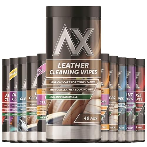 AlezyB leather cleaning wipes, 40 pack