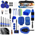 MIAOKE 41-Piece Car Cleaning Kit with Portable Handbag, Blue