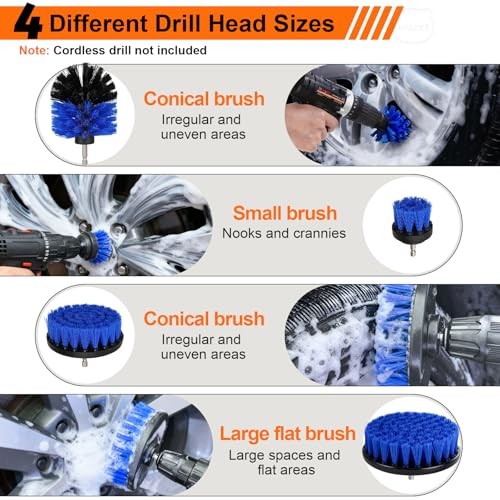MIAOKE 41-Piece Car Cleaning Kit with Portable Handbag, Blue-2