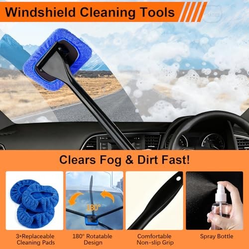 MIAOKE 41-Piece Car Cleaning Kit with Portable Handbag, Blue-5