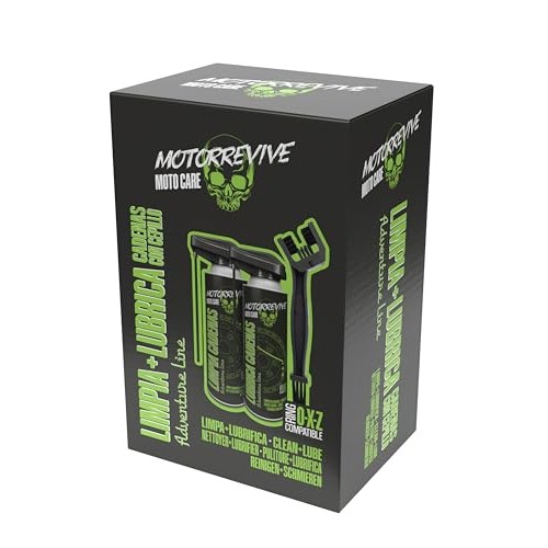 Motorrevive Adventure Line Off-Road Motorcycle Chain Maintenance Pack with Cleaner, Lubricant and Brush-10