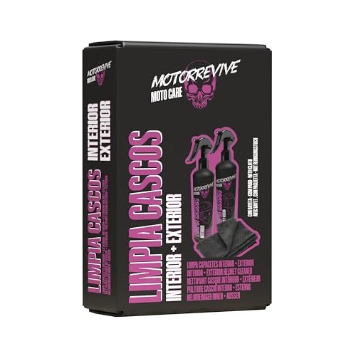 Motorrevive Motorcycle Helmet Cleaning Pack, 200ml Interior Cleaner + 200ml Exterior and Visor Cleaner with Microfibre Cloth-6