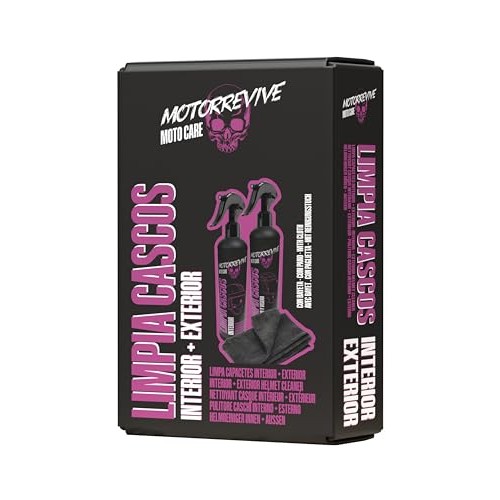 Motorrevive Motorcycle Helmet Cleaning Pack, 200ml Interior Cleaner + 200ml Exterior and Visor Cleaner with Microfibre Cloth-8