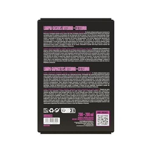 Motorrevive Motorcycle Helmet Cleaning Pack, 200ml Interior Cleaner + 200ml Exterior and Visor Cleaner with Microfibre Cloth-9