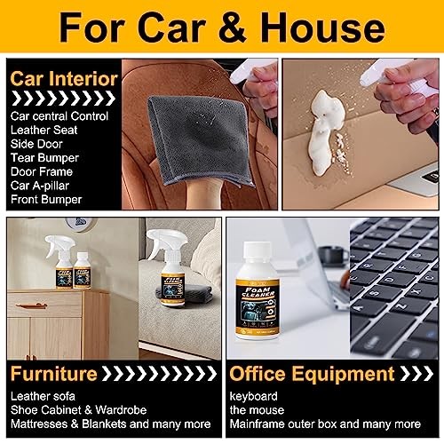 Generic Multipurpose Foam Interior Cleaner Spray for Cars, 100ml-4